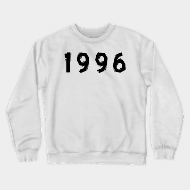 1996 year | simple black Crewneck Sweatshirt by Pavlushkaaa